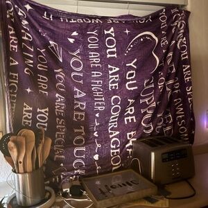 Purple Inspirational blanket